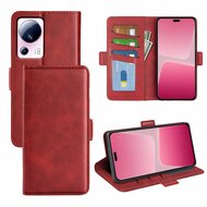 Xiaomi 13 Lite Hoesje - MobyDefend Luxe Wallet Book Case (Sluiting Zijkant) - Rood