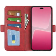 Xiaomi 13 Lite Hoesje - MobyDefend Luxe Wallet Book Case (Sluiting Zijkant) - Rood