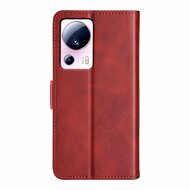 Xiaomi 13 Lite Hoesje - MobyDefend Luxe Wallet Book Case (Sluiting Zijkant) - Rood