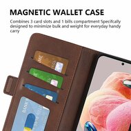 Xiaomi Redmi Note 12 4G Hoesje - MobyDefend Luxe Wallet Book Case (Sluiting Zijkant) - Zwart