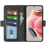 Xiaomi Redmi Note 12 4G Hoesje - MobyDefend Luxe Wallet Book Case (Sluiting Zijkant) - Zwart