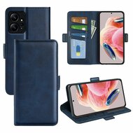 Xiaomi Redmi Note 12 4G Hoesje - MobyDefend Luxe Wallet Book Case (Sluiting Zijkant) - Blauw