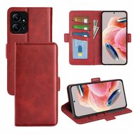 Xiaomi Redmi Note 12 4G Hoesje - MobyDefend Luxe Wallet Book Case (Sluiting Zijkant) - Rood