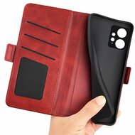 Xiaomi Redmi Note 12 4G Hoesje - MobyDefend Luxe Wallet Book Case (Sluiting Zijkant) - Rood