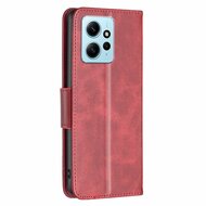 Xiaomi Redmi Note 12 4G Hoesje - MobyDefend Wallet Book Case Met Koord - Rood