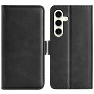 Samsung Galaxy S24 Plus (S24+) Hoesje - MobyDefend Luxe Wallet Book Case (Sluiting Zijkant) - Zwart