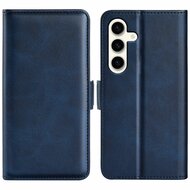 Samsung Galaxy S24 Plus (S24+) Hoesje - MobyDefend Luxe Wallet Book Case (Sluiting Zijkant) - Blauw