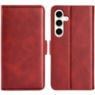 Samsung Galaxy S24 Plus (S24+) Hoesje - MobyDefend Luxe Wallet Book Case (Sluiting Zijkant) - Rood