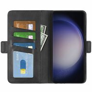 Samsung Galaxy S24 Ultra Hoesje - MobyDefend Luxe Wallet Book Case (Sluiting Zijkant) - Zwart