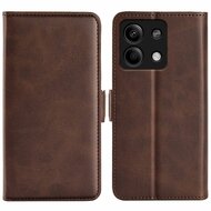 Xiaomi Redmi Note 13 5G Hoesje - MobyDefend Luxe Wallet Book Case (Sluiting Zijkant) - Bruin