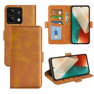 Xiaomi Redmi Note 13 5G Hoesje - MobyDefend Luxe Wallet Book Case (Sluiting Zijkant) - Lichtbruin