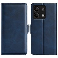 Xiaomi Redmi Note 13 5G Hoesje - MobyDefend Luxe Wallet Book Case (Sluiting Zijkant) - Blauw