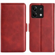 Xiaomi Redmi Note 13 5G Hoesje - MobyDefend Luxe Wallet Book Case (Sluiting Zijkant) - Rood