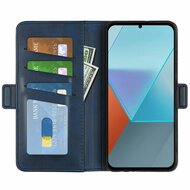 Xiaomi Redmi Note 13 Pro 5G Hoesje - MobyDefend Luxe Wallet Book Case (Sluiting Zijkant) - Blauw