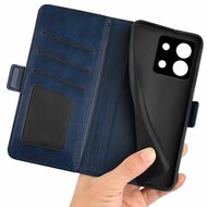 Xiaomi Redmi Note 13 Pro 5G Hoesje - MobyDefend Luxe Wallet Book Case (Sluiting Zijkant) - Blauw