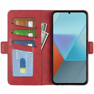Xiaomi Redmi Note 13 Pro 5G Hoesje, MobyDefend Luxe Wallet Book Case (Sluiting Zijkant), Rood