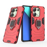 Xiaomi Redmi Note 13 4G Hoesje - MobyDefend Dubbelgelaagde Pantsercase Met Standaard - Rood