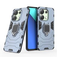 Xiaomi Redmi Note 13 4G Hoesje - MobyDefend Dubbelgelaagde Pantsercase Met Standaard - Blauw