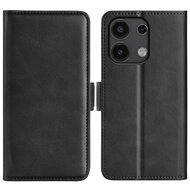 Xiaomi Redmi Note 13 4G Hoesje - MobyDefend Luxe Wallet Book Case (Sluiting Zijkant) - Zwart