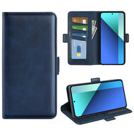 Xiaomi Redmi Note 13 4G Hoesje - MobyDefend Luxe Wallet Book Case (Sluiting Zijkant) - Blauw