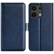 Xiaomi Redmi Note 13 4G Hoesje - MobyDefend Luxe Wallet Book Case (Sluiting Zijkant) - Blauw