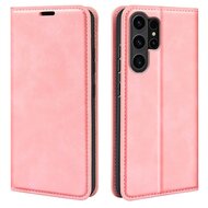 Samsung Galaxy S24 Ultra hoesje - Luxe Wallet Bookcase (Magnetische Sluiting) - Roze