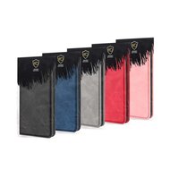 iPhone 15 hoesje - Luxe Wallet Bookcase (Magnetische Sluiting) - Grijs