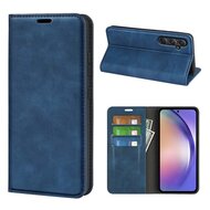 Samsung Galaxy A55 hoesje - Luxe Wallet Bookcase (Magnetische Sluiting) - Blauw