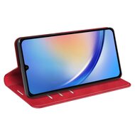 Samsung Galaxy A35 hoesje - Luxe Wallet Bookcase (Magnetische Sluiting) - Rood