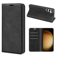 Samsung Galaxy S24 Plus (S24+) hoesje - Luxe Wallet Bookcase (Magnetische Sluiting) - Zwart