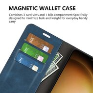 Samsung Galaxy S24 Plus (S24+) hoesje - Luxe Wallet Bookcase (Magnetische Sluiting) - Zwart