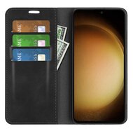 Samsung Galaxy S24 Plus (S24+) hoesje - Luxe Wallet Bookcase (Magnetische Sluiting) - Zwart