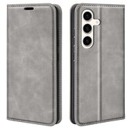 Samsung Galaxy S24 Plus (S24+) hoesje - Luxe Wallet Bookcase (Magnetische Sluiting) - Grijs