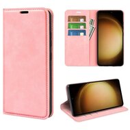 Samsung Galaxy S24 Plus (S24+) hoesje - Luxe Wallet Bookcase (Magnetische Sluiting) - Roze