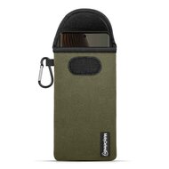 Hoesje voor Motorola Edge 50 Ultra - MobyDefend Neopreen Pouch Met Karabijnhaak - Insteekhoesje - Riemlus Hoesje - Groen