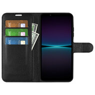 Sony Xperia 1 VI Hoesje - MobyDefend Kunstleren Wallet Book Case (Sluiting Voorkant) - Zwart