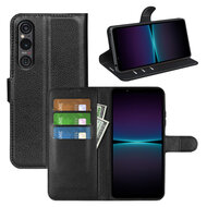 Sony Xperia 1 VI Hoesje - MobyDefend Kunstleren Wallet Book Case (Sluiting Voorkant) - Zwart