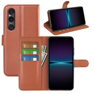 Sony Xperia 1 VI Hoesje - MobyDefend Kunstleren Wallet Book Case (Sluiting Voorkant) - Bruin