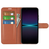 Sony Xperia 1 VI Hoesje - MobyDefend Kunstleren Wallet Book Case (Sluiting Voorkant) - Bruin