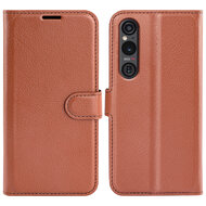 Sony Xperia 1 VI Hoesje - MobyDefend Kunstleren Wallet Book Case (Sluiting Voorkant) - Bruin