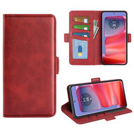 Motorola Edge 50 Pro Hoesje - MobyDefend Luxe Wallet Book Case (Sluiting Zijkant) - Rood