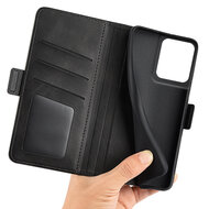 Motorola Edge 50 Pro Hoesje - MobyDefend Luxe Wallet Book Case (Sluiting Zijkant) - Zwart