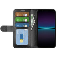 Sony Xperia 1 VI Hoesje - MobyDefend Wallet Book Case (Sluiting Achterkant) - Zwart