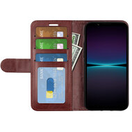 Sony Xperia 1 VI Hoesje - MobyDefend Wallet Book Case (Sluiting Achterkant) - Bruin