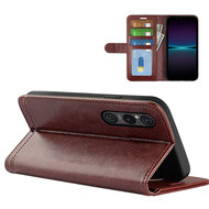 Sony Xperia 1 VI Hoesje - MobyDefend Wallet Book Case (Sluiting Achterkant) - Bruin