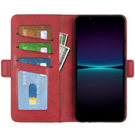 Sony Xperia 1 VI Hoesje - MobyDefend Luxe Wallet Book Case (Sluiting Zijkant) - Rood