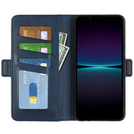 Sony Xperia 1 VI Hoesje - MobyDefend Luxe Wallet Book Case (Sluiting Zijkant) - Blauw