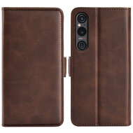 Sony Xperia 1 VI Hoesje - MobyDefend Luxe Wallet Book Case (Sluiting Zijkant) - Bruin