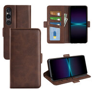 Sony Xperia 1 VI Hoesje - MobyDefend Luxe Wallet Book Case (Sluiting Zijkant) - Bruin