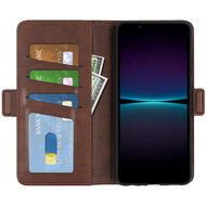 Sony Xperia 1 VI Hoesje - MobyDefend Luxe Wallet Book Case (Sluiting Zijkant) - Bruin